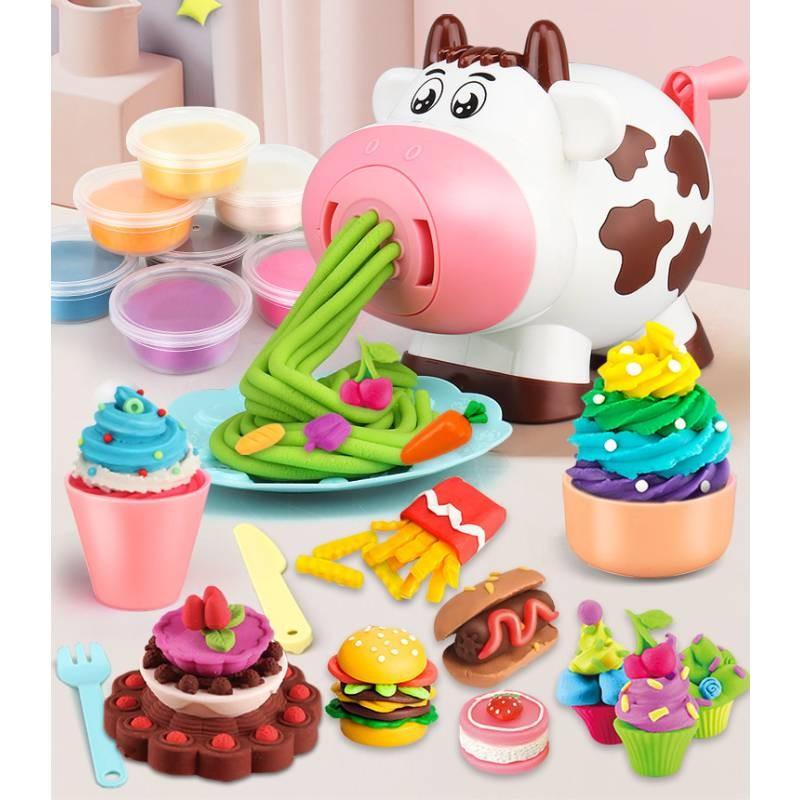 New Diy Cartoon Colorful Clay Cute Cow Noodle Maker Children's Playset For Creative Fun