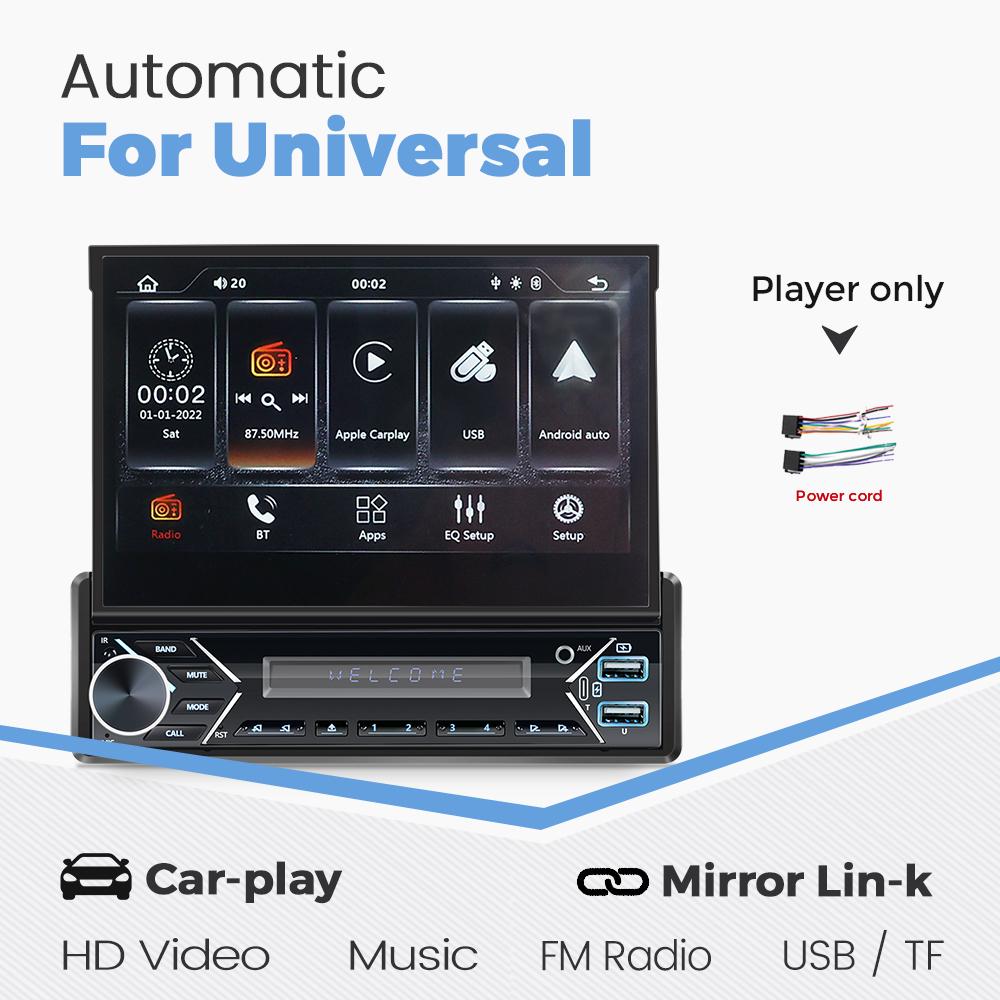

Для 7-дюймового универсального автомобиля Hyundai Kia Honda Nissan Toyota Volkswagen Car Radio HD BT USB GPS TF Car Multimedia Player Carplay Auto