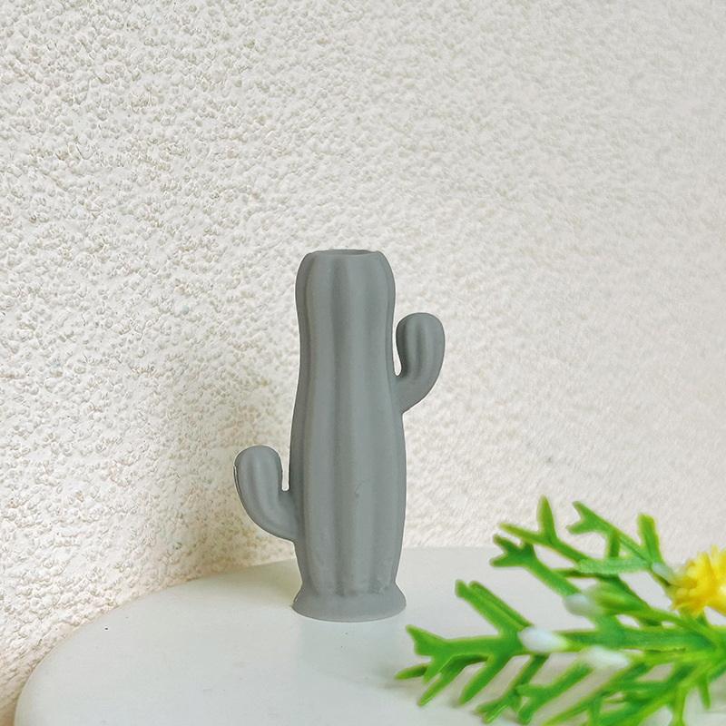 1Pcs Dollhouse Miniature Cactus Shaped Vase Model Furniture Accessories for Doll House Living Room Scene Decor Kids Play Toy