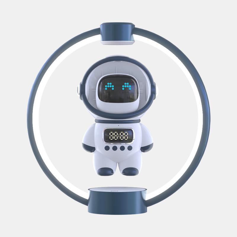 

Магнитная левитация Астронавт Bluetooth-динамик с TWS, интеллектуальным голосом и будильником. белый
