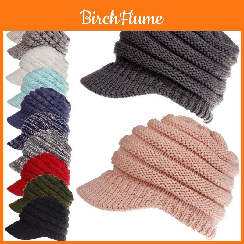Cozy Women's Stretch Knit Hat Ponytail Beanie For Winter Warmth And Style
