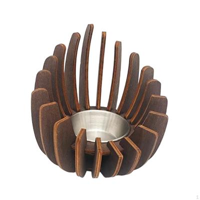 Wooden Tea Light Candle Holder Decoration Manual Assembly Creative Wood Candlestick Tealight