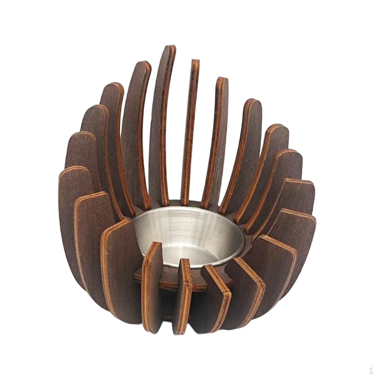 

Wooden Tea Light Candle Holder Decoration Manual Assembly Creative Wood Candlestick Tealight