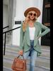 2023 Fashion Warm Cozy Women's Solid Color Knit Cardigan Sweater Autumn Winter