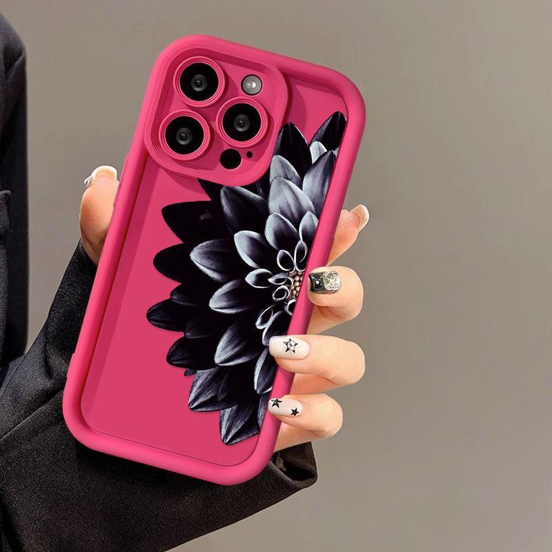 Dark Flower for iPhone17 ProMax Phone Case 16 Apple 17 Scrub 14/15 Premium 13 Factory