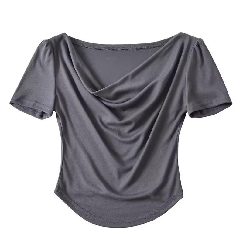 

Женская приталенная футболка для йоги с V-образным вырезом - Короткий стиль, Дышащая, Женственный крой, Идеально подходит для фитнеса и бега Small темно-серого