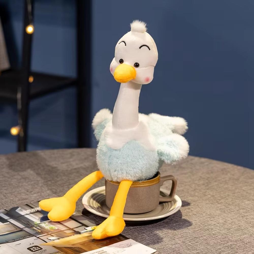 Ornament Long-Legged Ostrich Plush Toy Soft Stuffed Ostrich Plush Doll  Children/Women/Girls небесно-голубой