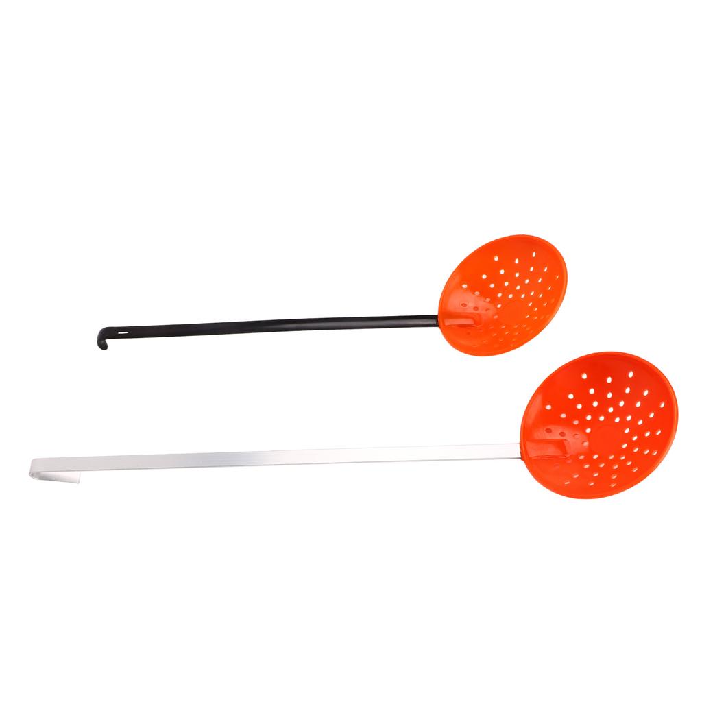2pcs Ice Fishing Ladles Rapid Filtering Strainer Scoop with Plastic and Aluminum Alloy Handles Hook