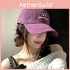 Purple Wide Trendy Brim Baseball Hat Women Soft Top Duckbill Cap Wear Leisure