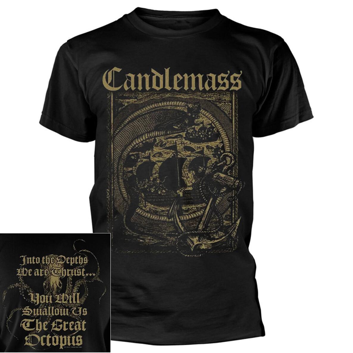 Candlemass The Great Octopus Футболка S-XXL Футболка Doom Metal Официальная футболка группы XXXL