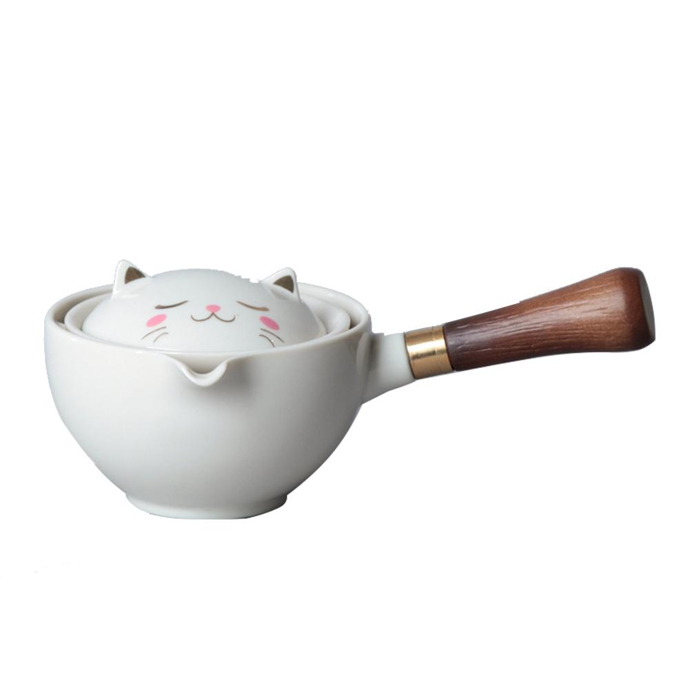 Portable Chinese Gongfu Kung Fu Ceramic Teapot Handle Side-handle Pot Cup Infuser Teapot Ceramic Tea Maker