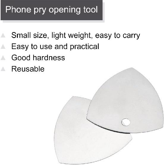 MECCANIXITY Phone Pry Opening Tools Metal 10pcs Silver 0.3mm Thick for Mobile Phone PC Tablet Laptop LCD Screen Repair, Guitar Picks