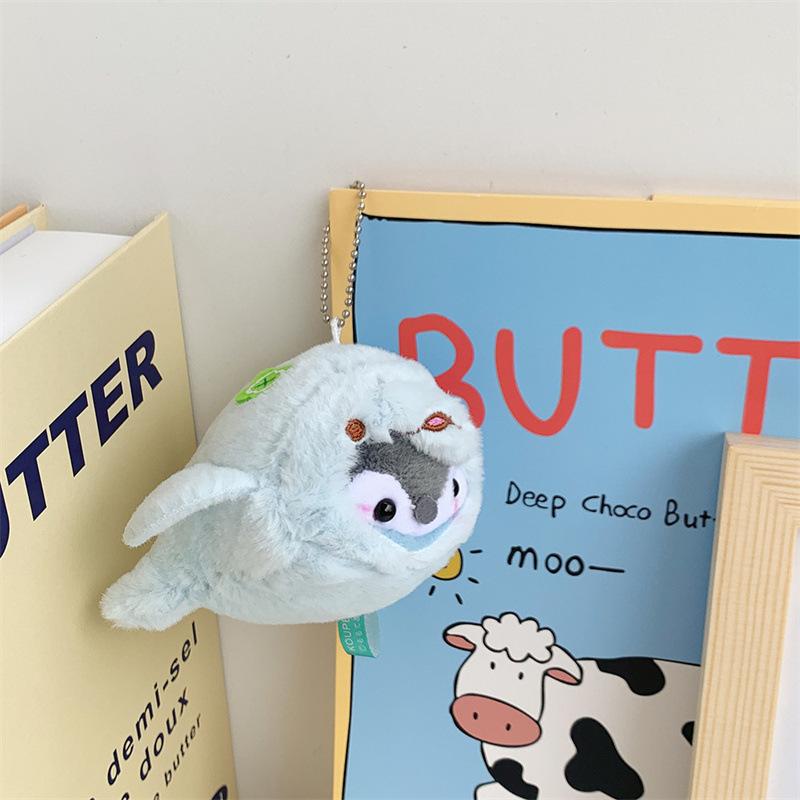 Cute Drag Penguin Plush Animal Bag Keychain Pendant Coin Wallet Car Key Plush Pendant
