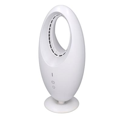 Bladeless Desk Fan 3 Speeds Energy Saving Quiet Small Table Fan with LED Light for Home Office Bedroom