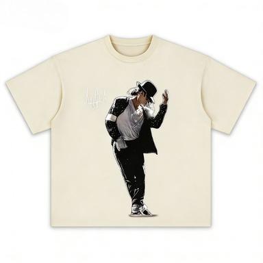 Michael Jackson Portrait Pattern Printed Tshirt  Suitable for Both Unisex and Women for Casual Street Wear