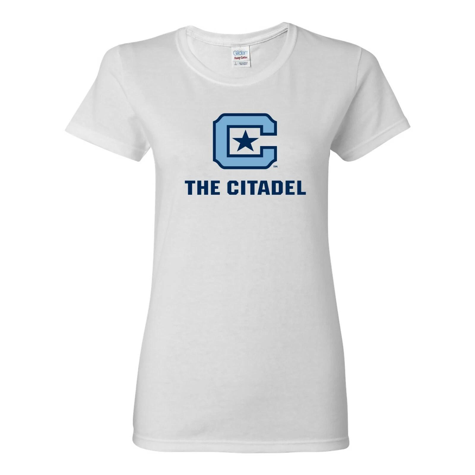 The Citadel Bulldogs Primary Logo Womens T Shirt - White 3XL