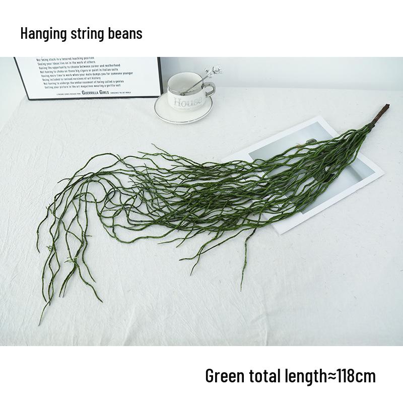 Premium Realistic Long-Stemmed Artificial Bean Pendant for Home, Wedding, and Photography Decor