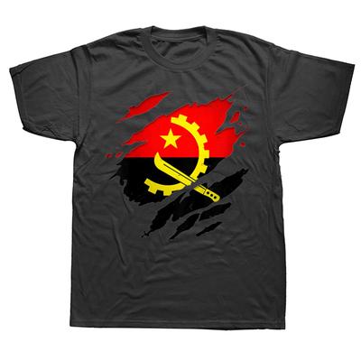 Funny Angola Flag Angolan Day Graphic Tshirts Men Womens Fashion Casual Tshirt 100 Cotton Loose Oversized T Shirt