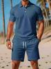Men's Versatile Slim-Fit Short-Sleeve Polo Shirt Set - Casual Summer Fashion