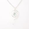 Artisan Aqua Chalcedony Gemstone Pendant 925 Sterling Silver Handcrafted Jewelry PP-42-2