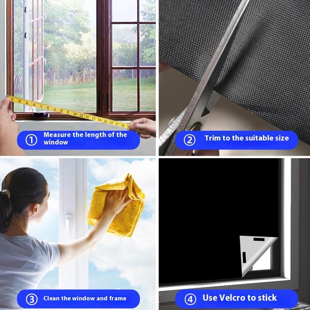 2025 New Portable Blackout Curtains Travel Window Cover DIY Cuttable Light Blocking Bedroom Privacy Protection Curtain Magnetic