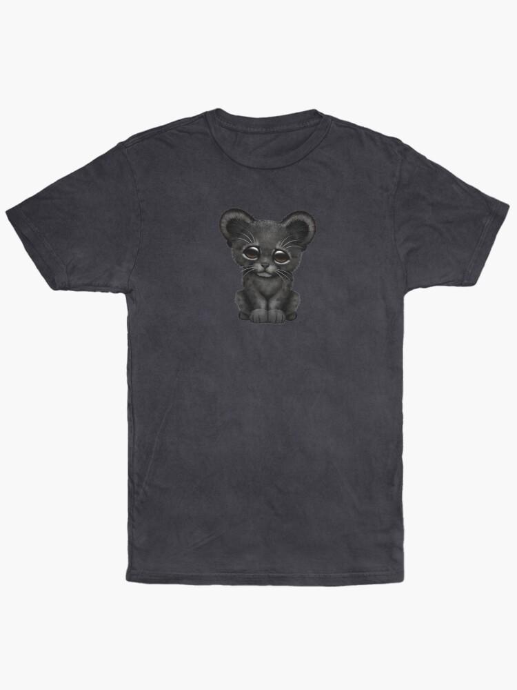 Black Panther Cute Baby Black Panther Cub on Blue Vintage Wash Unisex T-Shirt