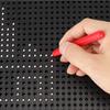 714pcs Magnetic Beads Drawing Writing Pad Sketch Board with Pen Kids Educational Toys (Red)