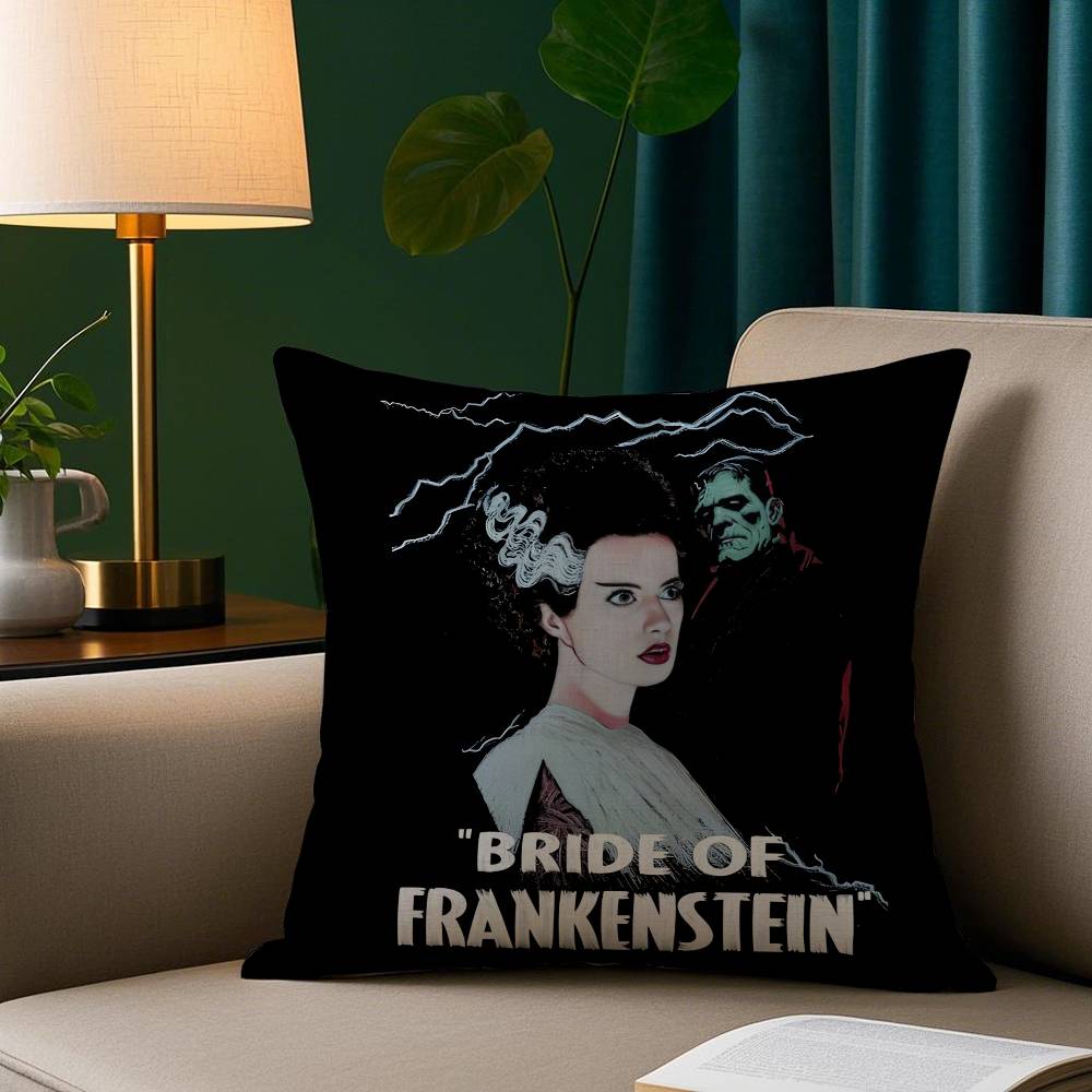 Наволочка Невеста Франкенштейна Короткий Плюш Печатная Наволочка Квадратные Подушки для Дивана Домашний Декор 30cmx30cm