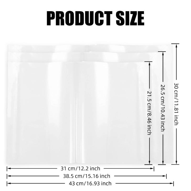 10PCS Clear Plastic Book Wraps Book Covers for Students Water Resistant Friendly Design Textbook Protectors