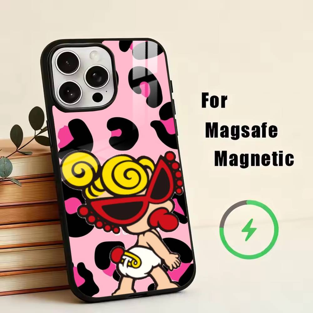Y2K Hysteric M-Mini Phone Case For iPhone17,16,15,14,13,12,11 Plus,Pro Magnetic with Magsafe Wireless Charging