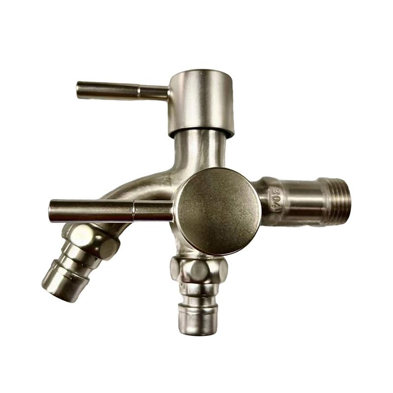 Kran ze stali nierdzewnej 304 Jeden wlot Dwa wyloty Wielofunkcyjny Kran z podwójnym wylotem do pralki Kran ogrodowy zewnętrzny do zlewu basenowego