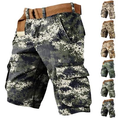 Men's Independence Day Printed Multi Pocket Workwear Shorts