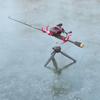 Portables Metal Fishing Poles Vertical Folding Ice Fishing Rod Holder Angling Tool for Winter and Lake Fishing