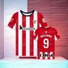 Spanish Style BILBAO Athletic Football 3D Printed Daily Football T-shirt Breathable Fashion Short FamilyMatching