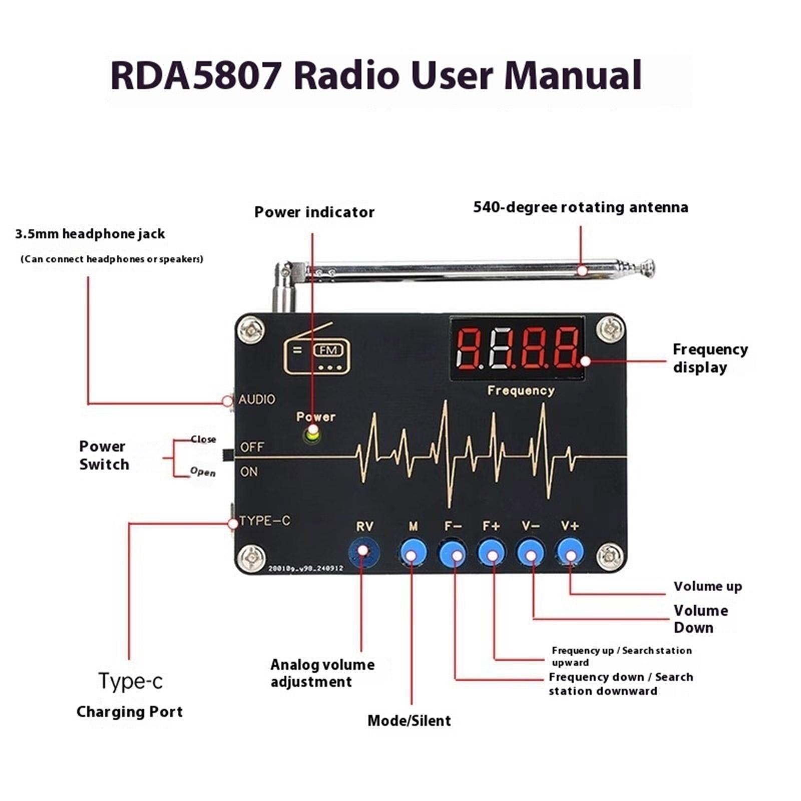 

Радіопаяльний набір RDA5807M з шумозаглушенням, 3 режими пошуку, ідеально підходить для STEM-освіти та DIY-проектів 1