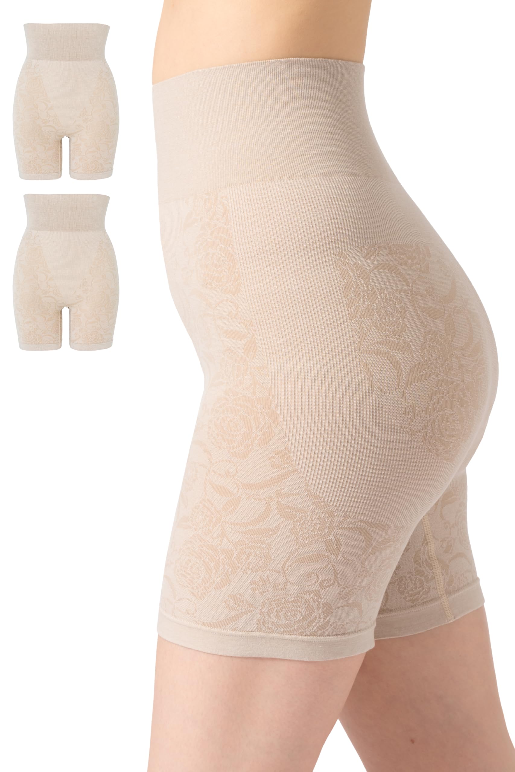 

Мягкий пояс-корсет из жаккардовой ткани из хлопка, утягивающий живот, бедра, бедра, послеродовой, для похудения, большого размера, нижнее белье, розовый [Andijur] [Sugihara Anri s]