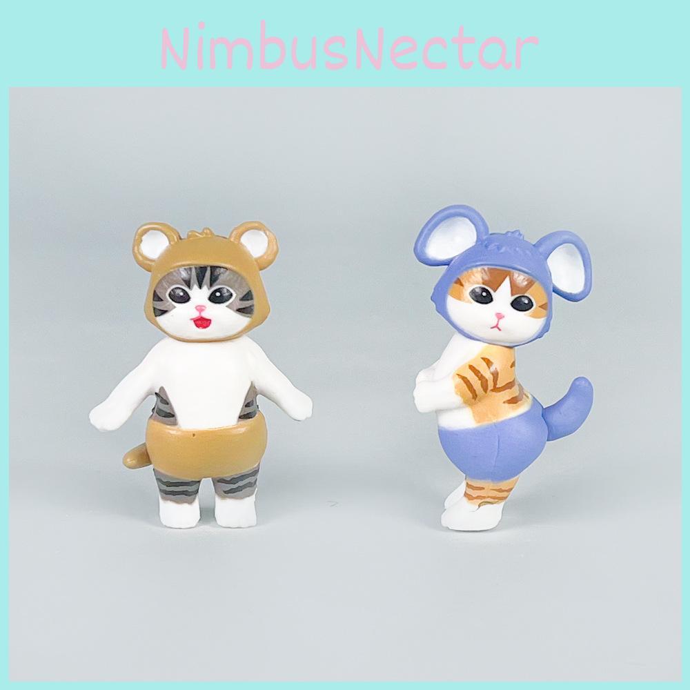 Mofusand Niedliche Katze Tierkostüm Modell Ornament Set Für Kinder Und Sammler