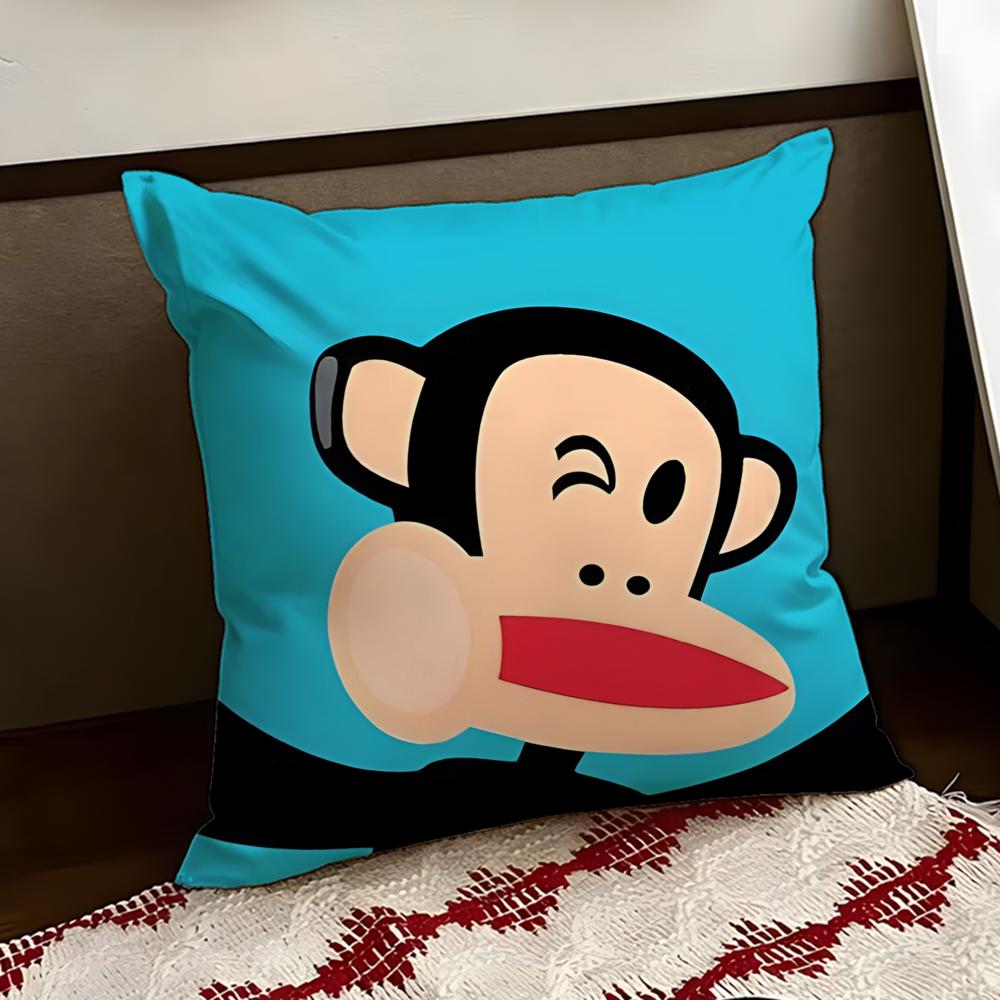 Cartoon PPaul Frank Monkey Cushion Cover Reversible Soft Durable Pillow Cover Home Car MultiScene Use for Daily Comfort