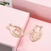 SIMJOO Fashion Vintage Zircon Earrings with Hollow Out Design and Geometry Earrings
