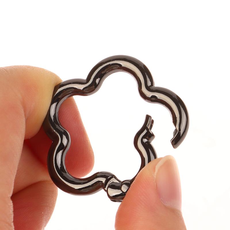 5Pcs Star Duck Flower Shape Spring Ring Open Buckle Carabiner Snap Clip For Leather Bag Handbag Belt Strap Connector