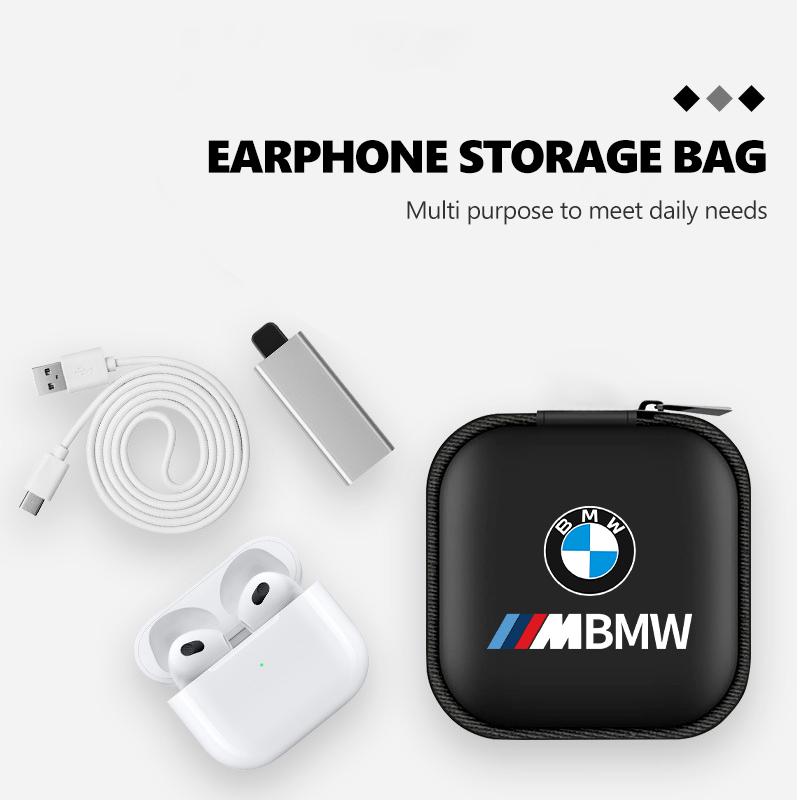 Car Organizer EVA Storage Earphone Cable Case Bluetooth Bag For BMW M Sport M2 M3 M4 M5 M6 E46 E90 E60 F10 F20 E87 X3 X6