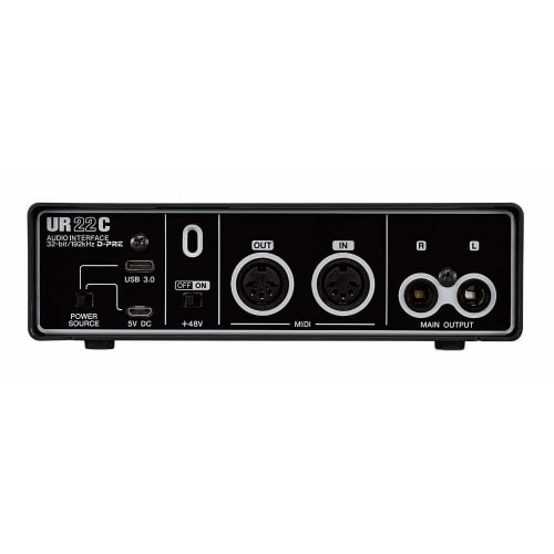 STEINBERG UR22C Audio Interface, 2-in/2-out, USB 3.0 (Type-C) compatible, for Cubase AI, 32-bit/192kHz
