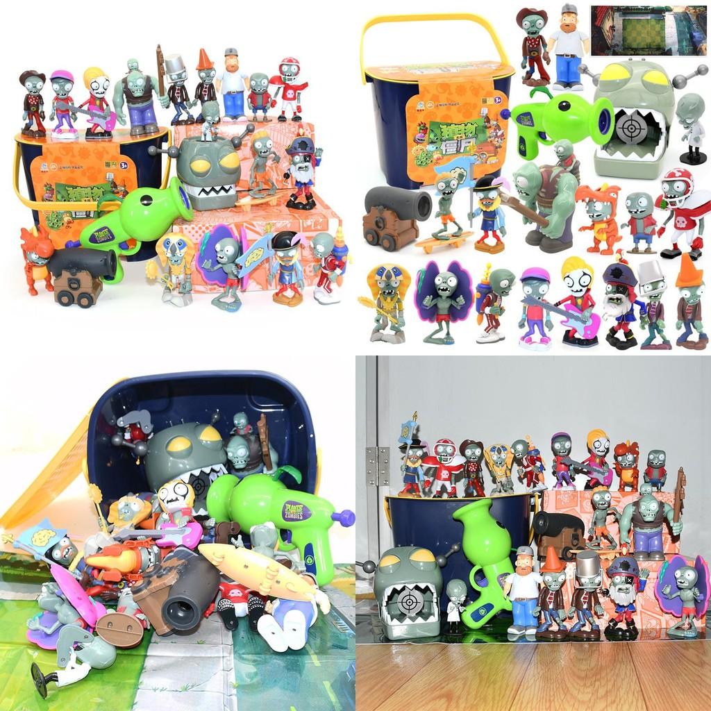 Zombies Vs Plants Action Toy Set With Storage Bucket And Figures Plantandzombie