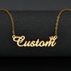 Atoztide Custom Personalized Birthday Stone Necklaces Stainless Steel Name Gold Color Necklace Jewelry Chain Pendant for Women