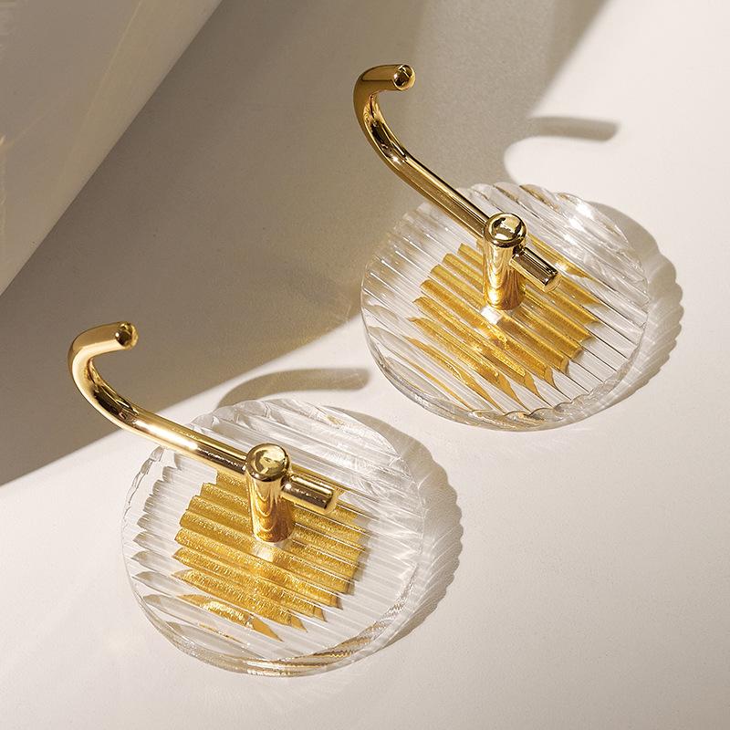 4PCS Luxury Wall Hook Home Decor Strong Adhesive Bathroom Towel Rack No Punching Hanging Coat Hanger Door Back Key Bag Holder