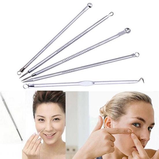 5Pcs/Set Comedoes Blemish Blackhead Acne Needles Extractors Pimple Removers