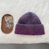 Design Color Rendering Gradual Change Knitted Pullover Hat Autumn and Winter Warm and Cold Big Head Circumference Wool Hat