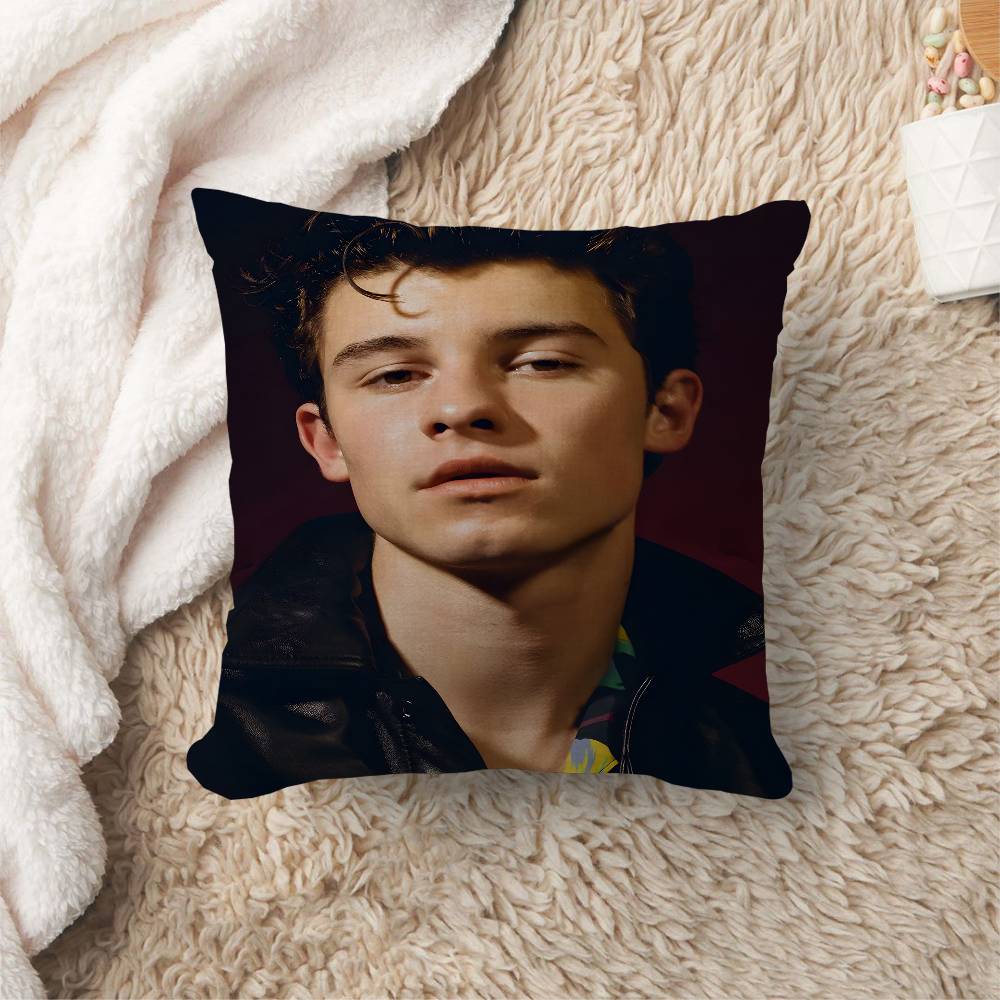 SShawn Mendes PopSinger Cushion Cover Polyester Sofa Cushions Decorative Throw Pillows Home Decoration Pillowcover