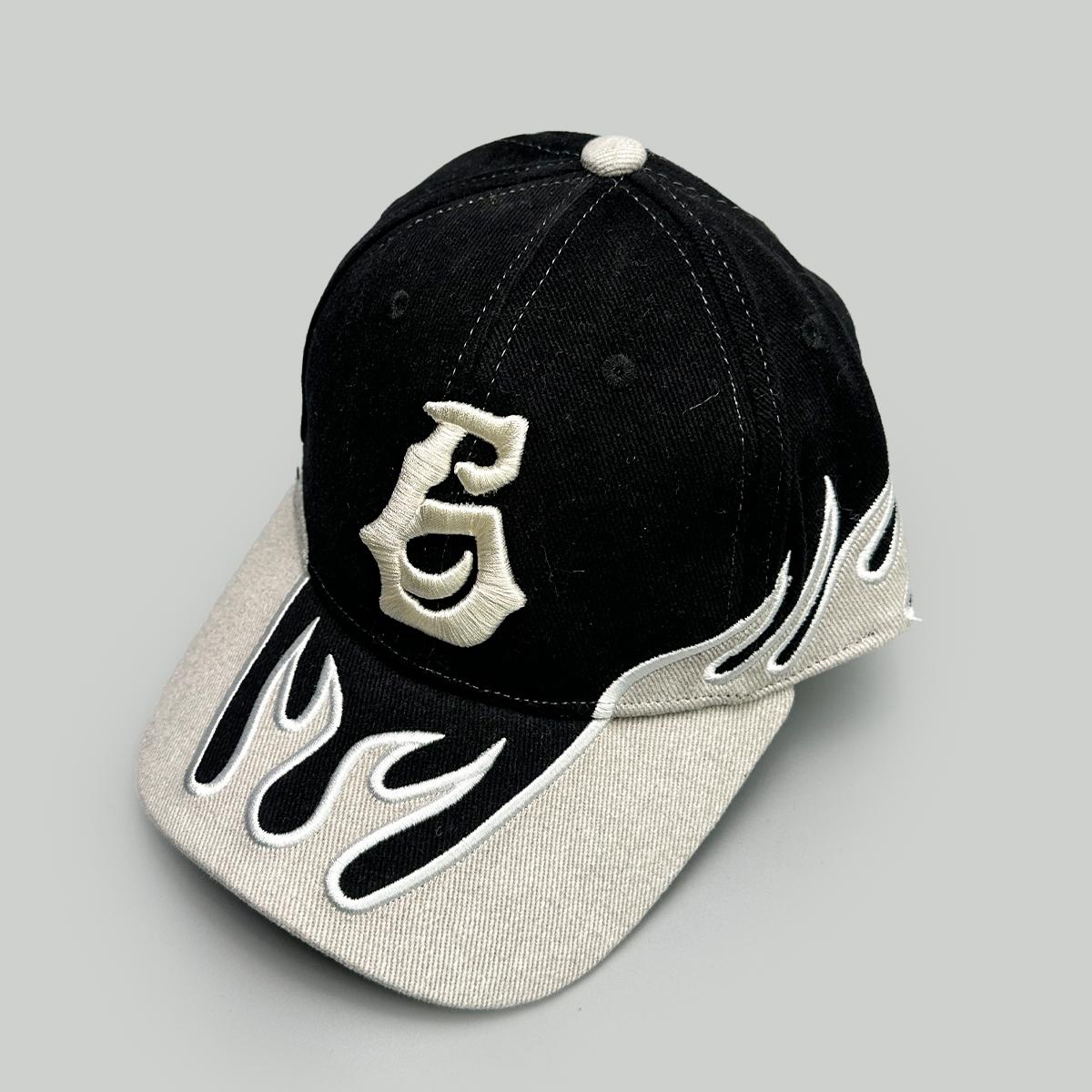 Chapeaux de Baseball Hip Hop de Niche Drapeau Flamme Lettre Nouveau Unisexe Pare-soleil Personnalisé Polyvalent Bloc Mode Rétro Casquettes à Visière (as the picture,52-60cm)