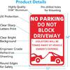 2 Pack Metal No Parking Sign, 10" x 14" Do Not Block Driveway Sign Will Be Towed Away, Made of 40 mil Rust Free Aluminum, Reflective & UV Protected